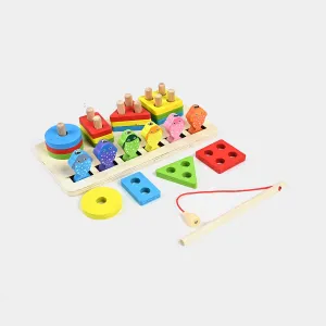 2in1 Wooden Fishing Sorting Play Set