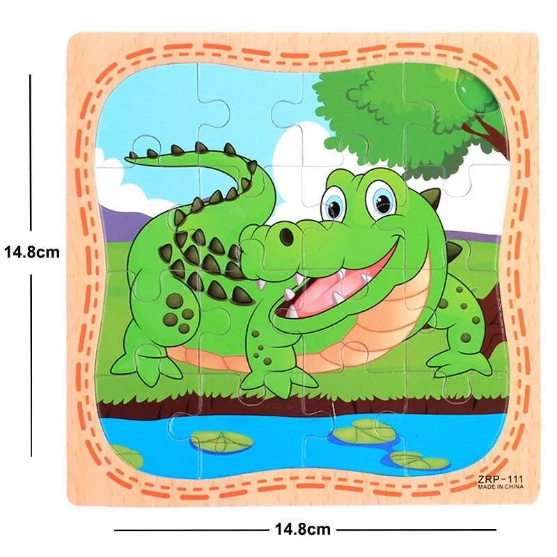 38 Style Cartoon Wooden Puzzle Children Animal/ Vehicle Jigsaw Toy 3-6 Year Baby Early Educational Toys for Kids Game