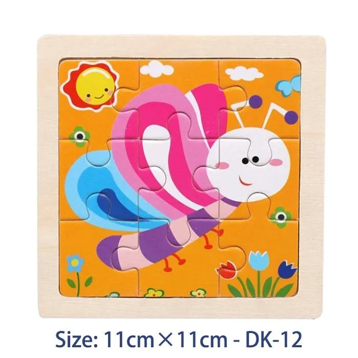 38 Style Cartoon Wooden Puzzle Children Animal/ Vehicle Jigsaw Toy 3-6 Year Baby Early Educational Toys for Kids Game