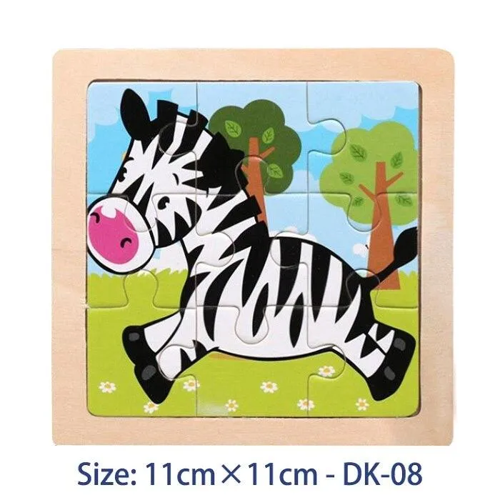 38 Style Cartoon Wooden Puzzle Children Animal/ Vehicle Jigsaw Toy 3-6 Year Baby Early Educational Toys for Kids Game