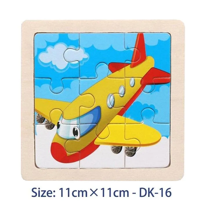 38 Style Cartoon Wooden Puzzle Children Animal/ Vehicle Jigsaw Toy 3-6 Year Baby Early Educational Toys for Kids Game