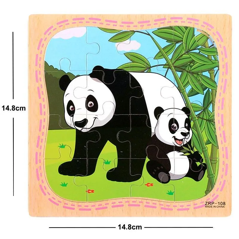 38 Style Cartoon Wooden Puzzle Children Animal/ Vehicle Jigsaw Toy 3-6 Year Baby Early Educational Toys for Kids Game