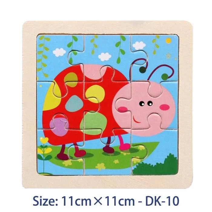 38 Style Cartoon Wooden Puzzle Children Animal/ Vehicle Jigsaw Toy 3-6 Year Baby Early Educational Toys for Kids Game