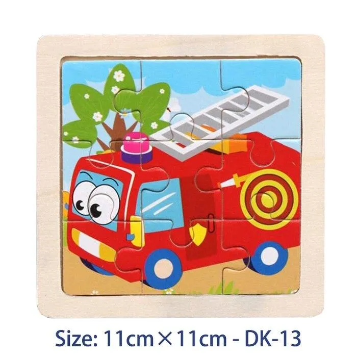 38 Style Cartoon Wooden Puzzle Children Animal/ Vehicle Jigsaw Toy 3-6 Year Baby Early Educational Toys for Kids Game