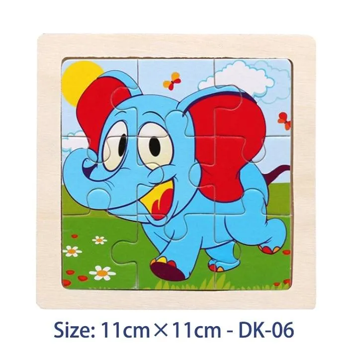 38 Style Cartoon Wooden Puzzle Children Animal/ Vehicle Jigsaw Toy 3-6 Year Baby Early Educational Toys for Kids Game