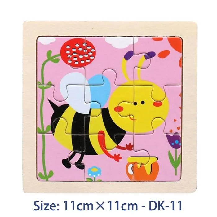 38 Style Cartoon Wooden Puzzle Children Animal/ Vehicle Jigsaw Toy 3-6 Year Baby Early Educational Toys for Kids Game