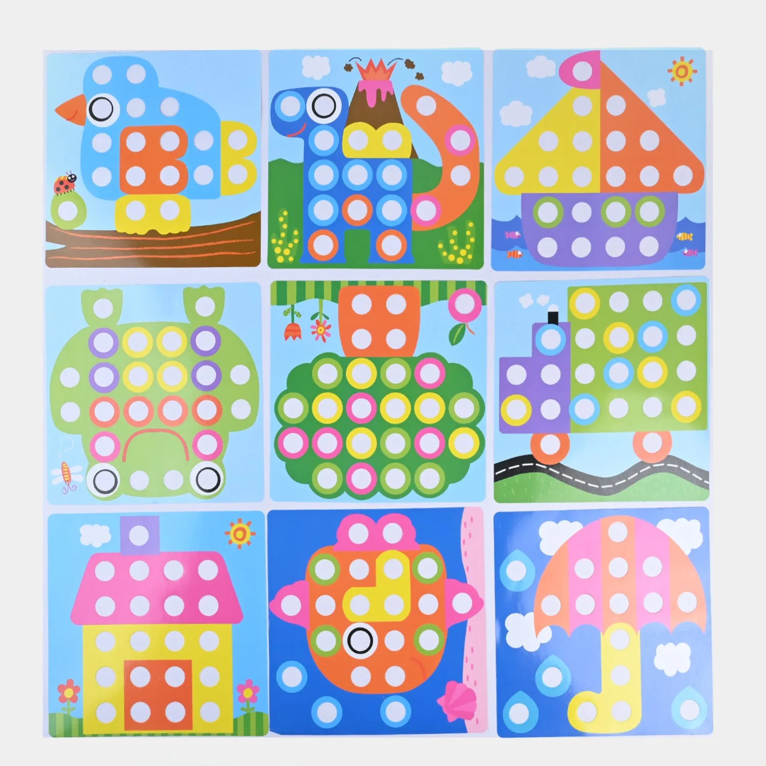 3D Puzzle Button Nail Set For Kids