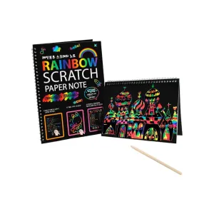 3Pack Rainbow Scratch Art Activity Paper Book