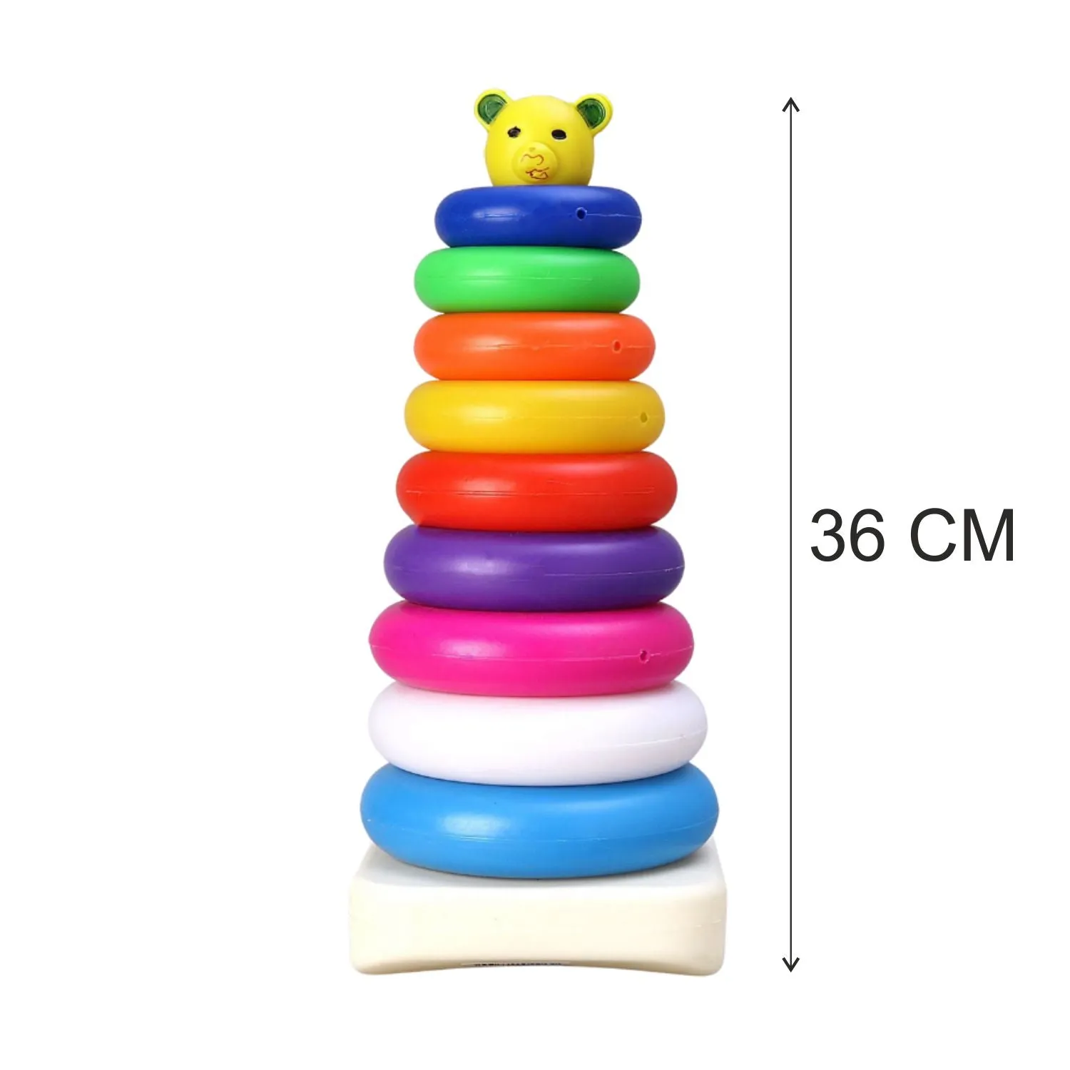 8015 Plastic Baby Kids Teddy Stacking Ring Jumbo Stack Up Educational Toy 9pc