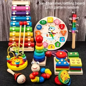 9in1 Montessori Wooden Toy Octave Piano Set Ideal Educational Gift