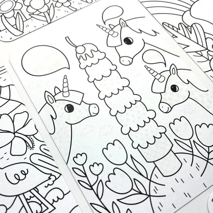 Arts and Crafts | Undercover Art- Unicorn Friends Activity Book | Ooly