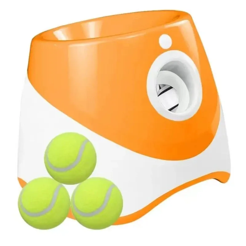 Automatic Dog Tennis Launcher Uses Mini Tennis Balls- Fun Interactive Rechargeable