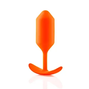 b-Vibe Snug Plug 3 Weighted Silicone Butt Plug Orange