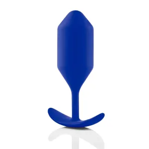 b-Vibe Snug Plug 4 Weighted Silicone Butt Plug Navy Blue