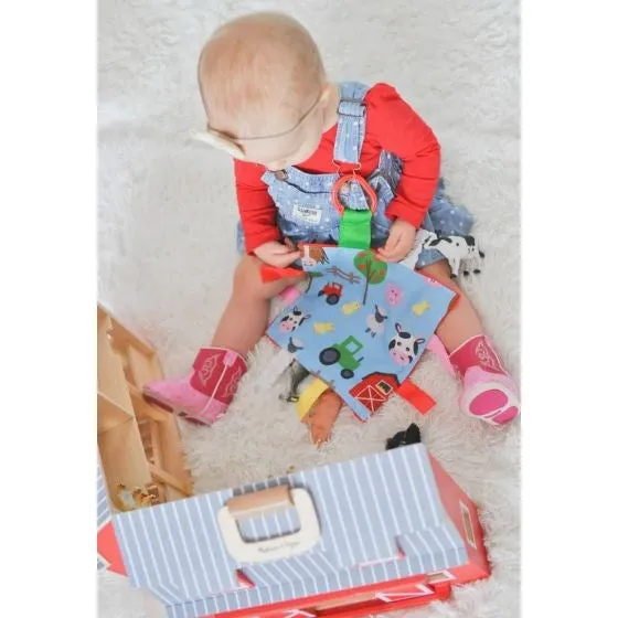 Baby Jack 20x20 Farm Animals Crinkle Sensory Toy