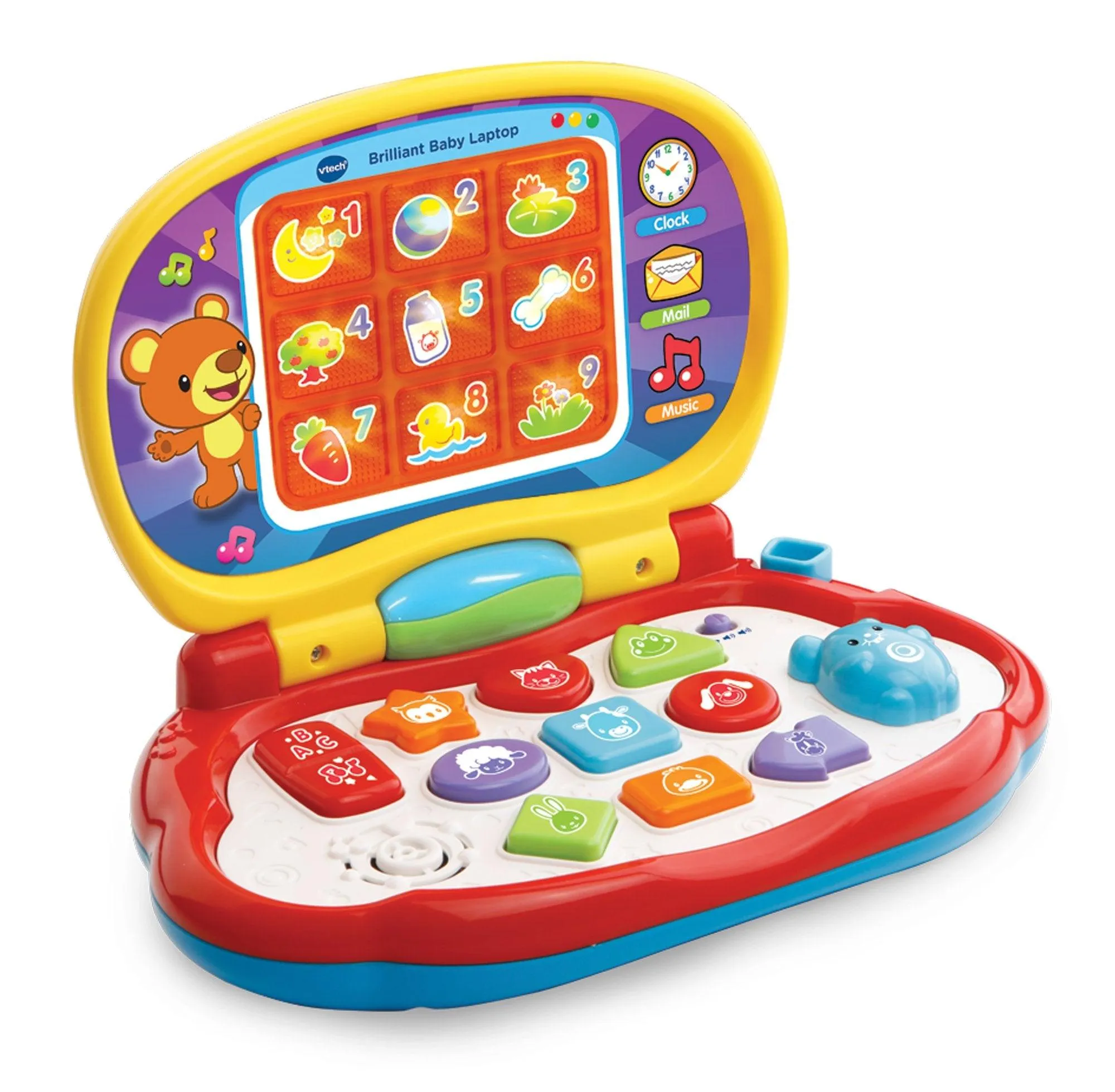 Baby Laptop, Colourful Kids Laptop with LCD Screen