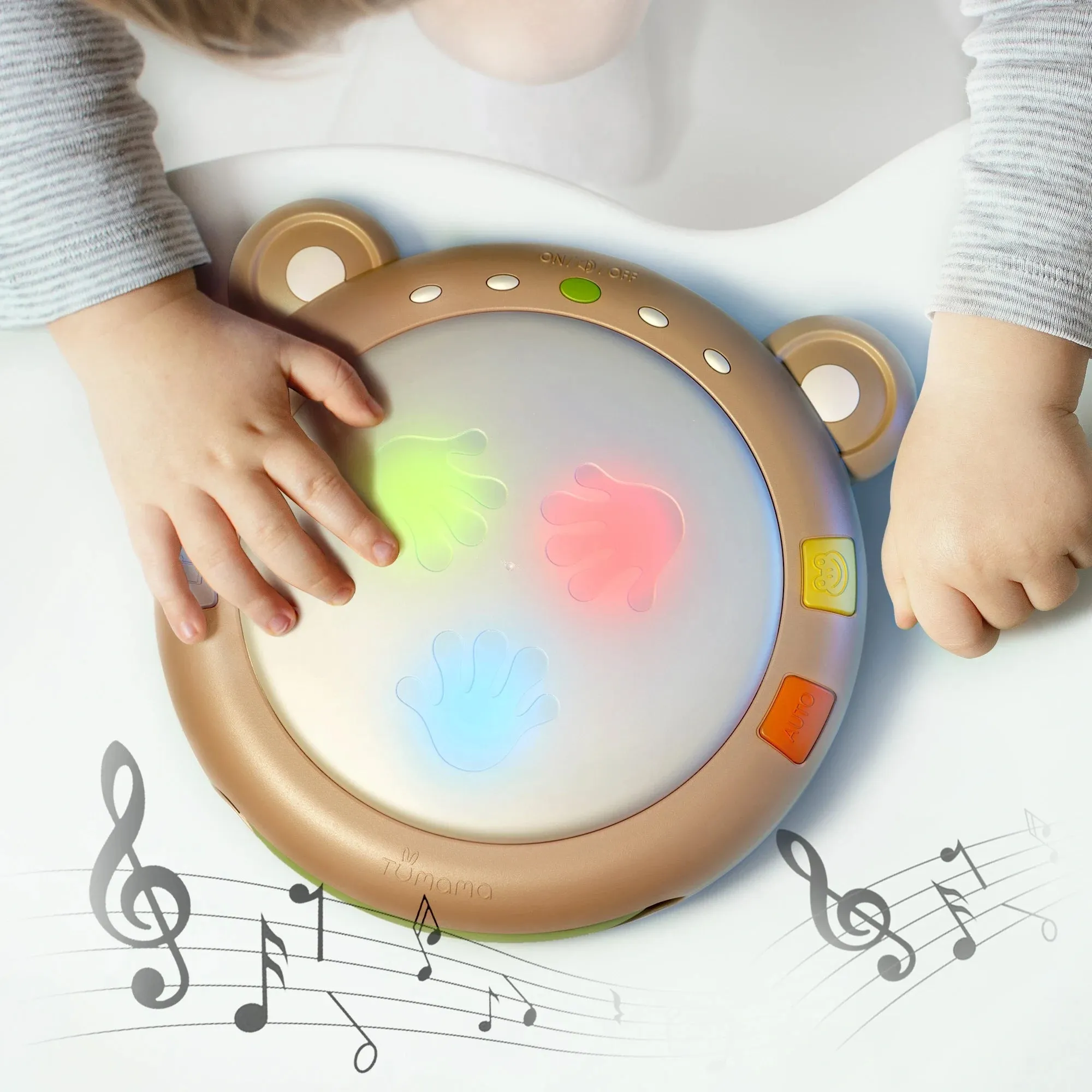 Baby musical electronic toy early educational light up drum, baby musical instrument for Infant toddler 18 Months 