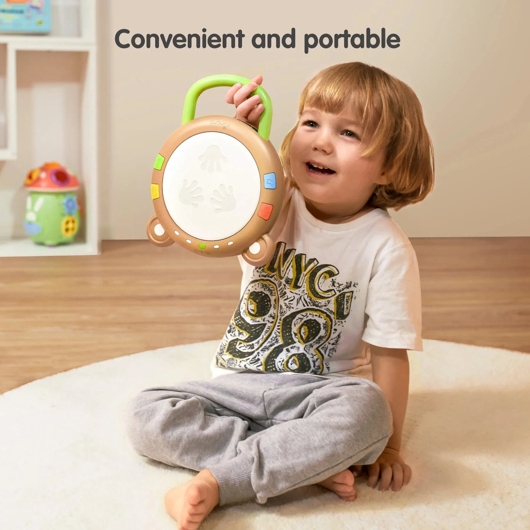 Baby musical electronic toy early educational light up drum, baby musical instrument for Infant toddler 18 Months 