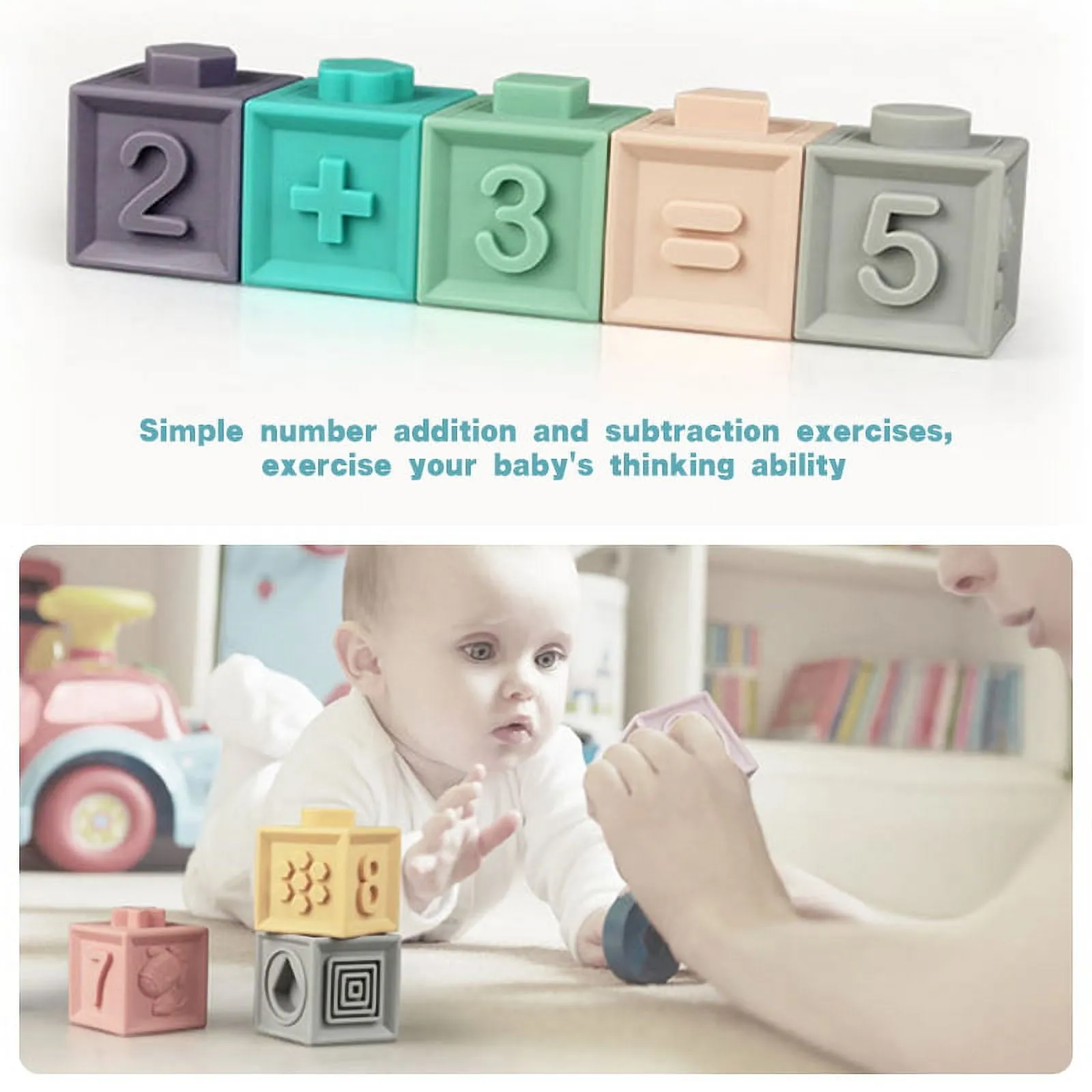 Baby Soft Gum Building Blocks 6 pieces - 080