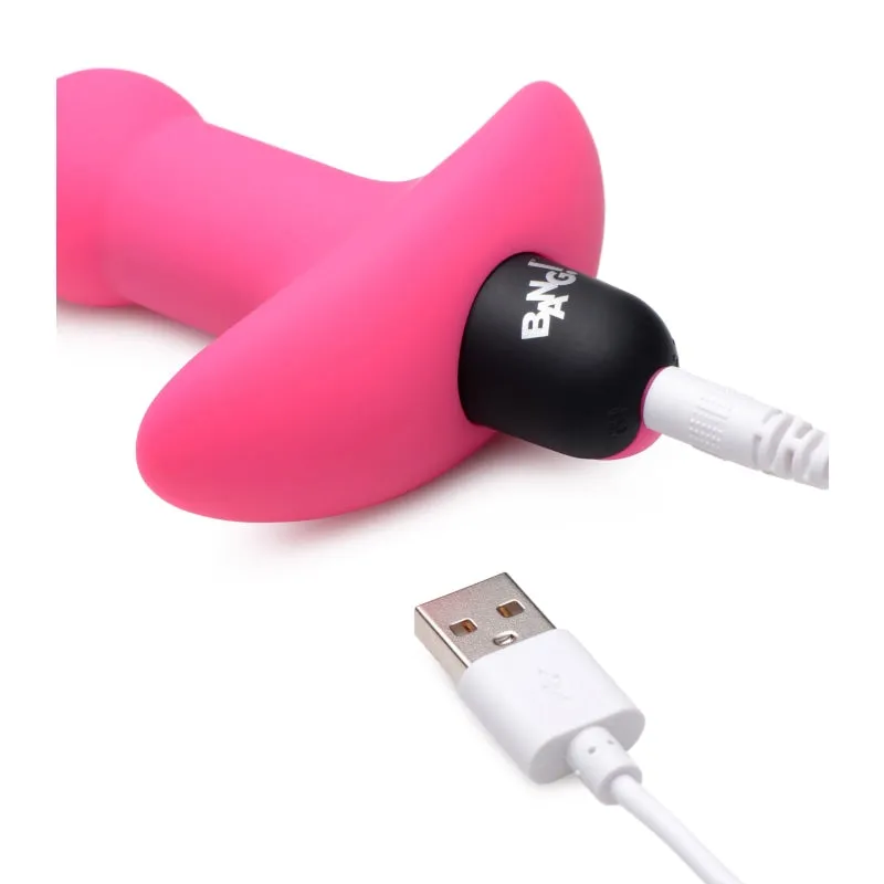 Bang - Vibrating Silicone Anal Beads and Remote Control - Pink