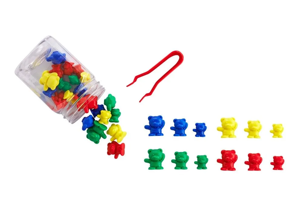 Bear Counters Small 60pcs 6c with Tweezer and Activity Guide