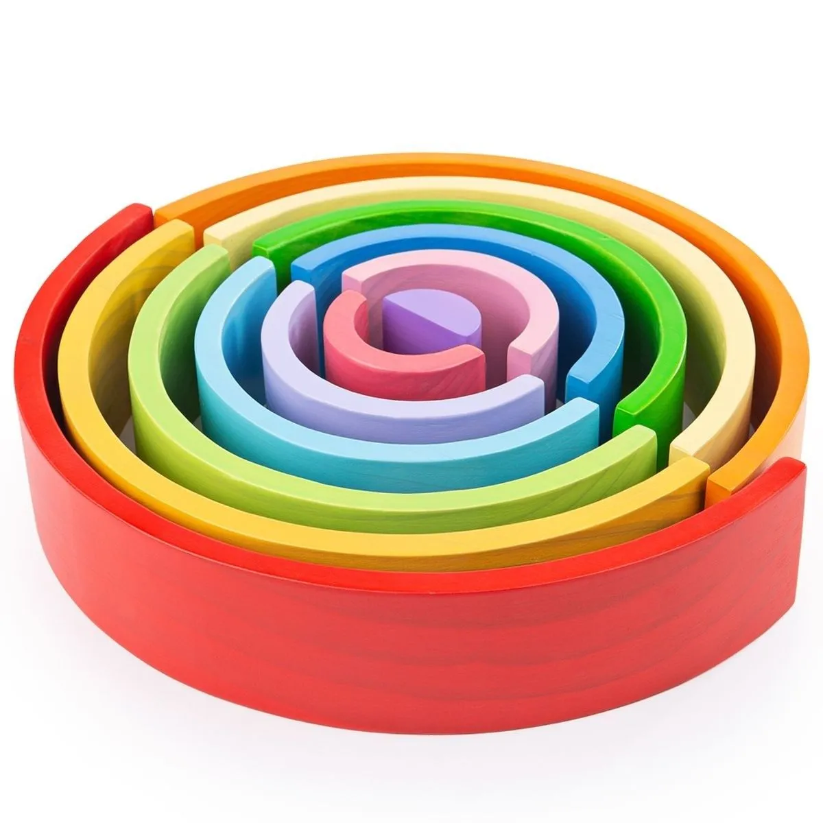 BIGJIGS - Wooden Stacking Rainbow Large