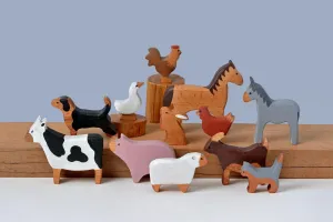 Birch Farm Animals Set Of 12 | Farm Animals Toy Set for Toddlers