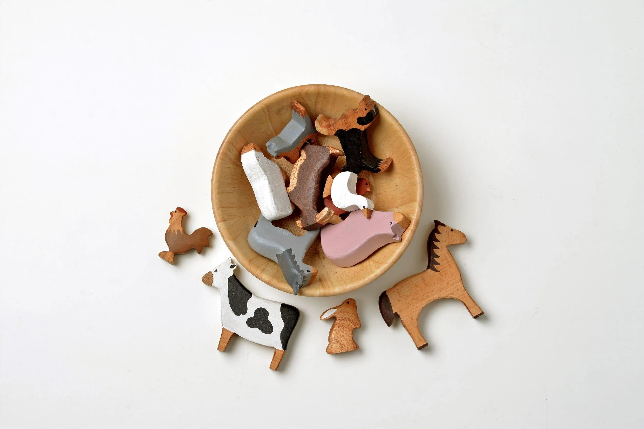 Birch Farm Animals Set Of 12 | Farm Animals Toy Set for Toddlers