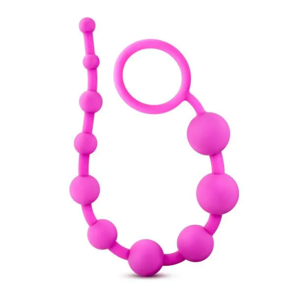 Blush Luxe Silicone Anal Beads