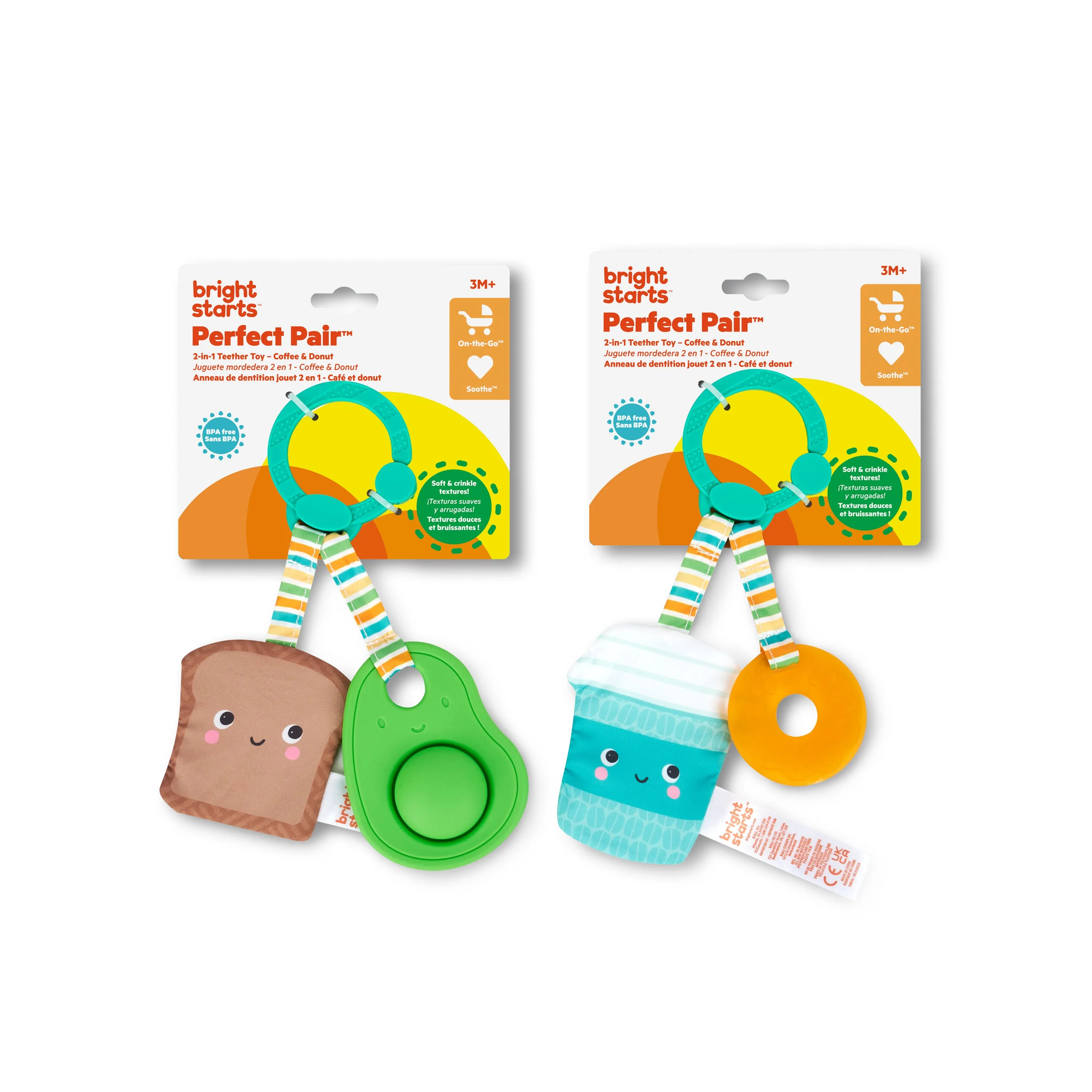 Bright Starts Perfect Pair 2 In 1 Teether