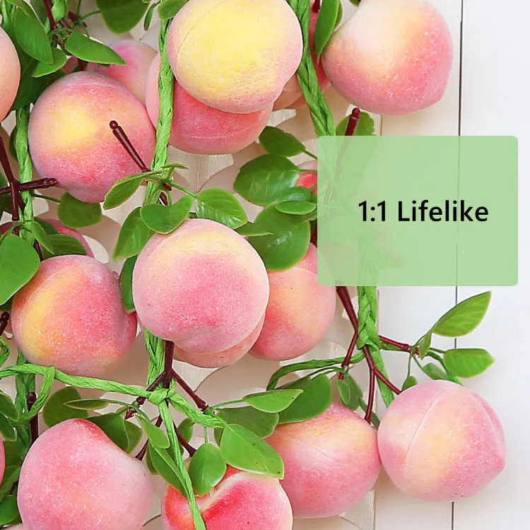 Bulk 20 Inch String Hanging Decorative Lifelike Simulation Peach Wholesale