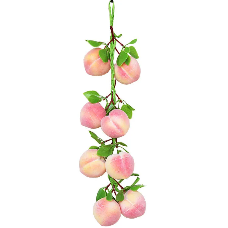 Bulk 20 Inch String Hanging Decorative Lifelike Simulation Peach Wholesale