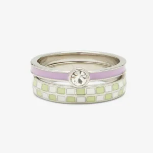 Checkerboard Ring Set