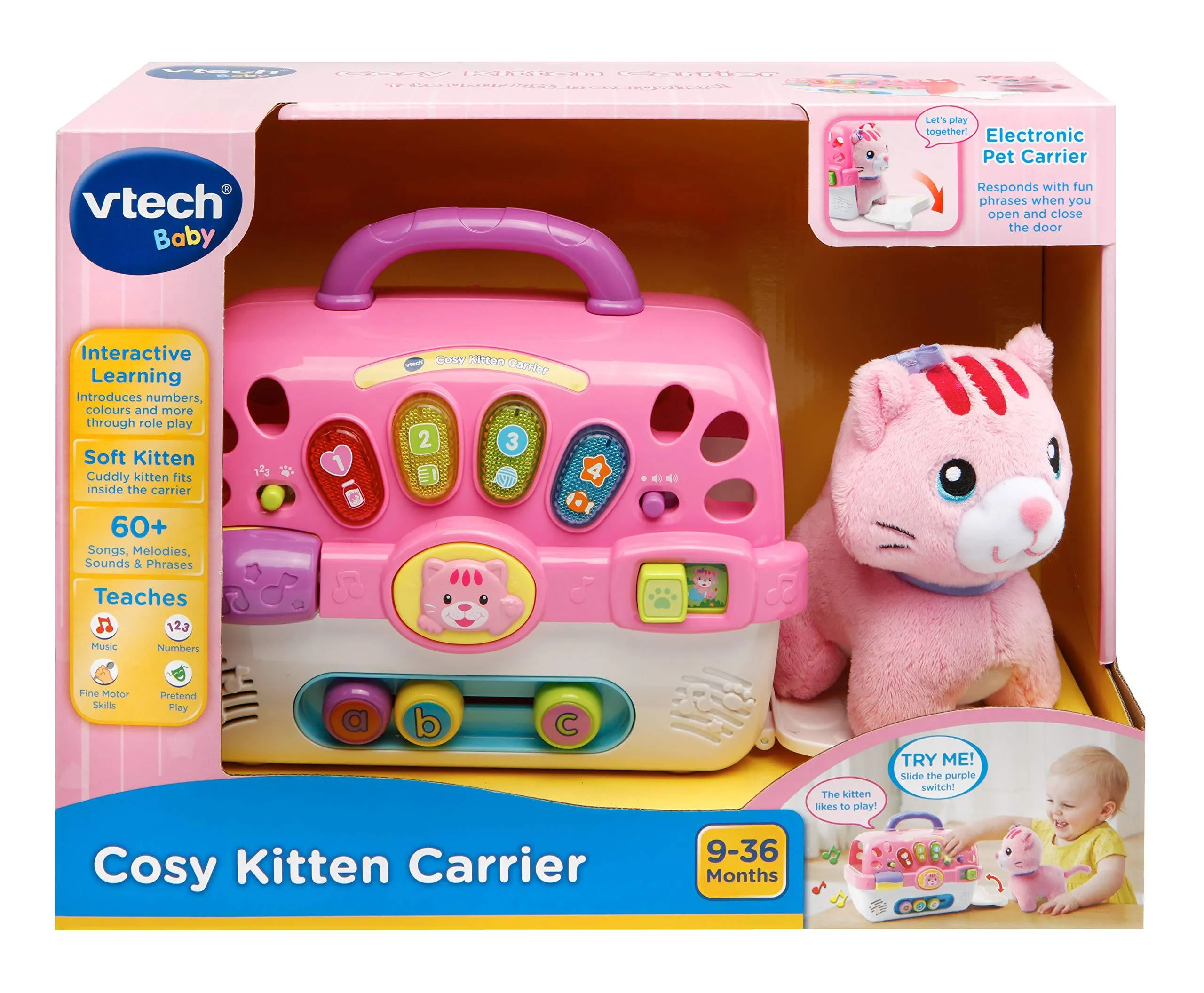 Cosy Kitten Carrier Interactive Baby Activity Center