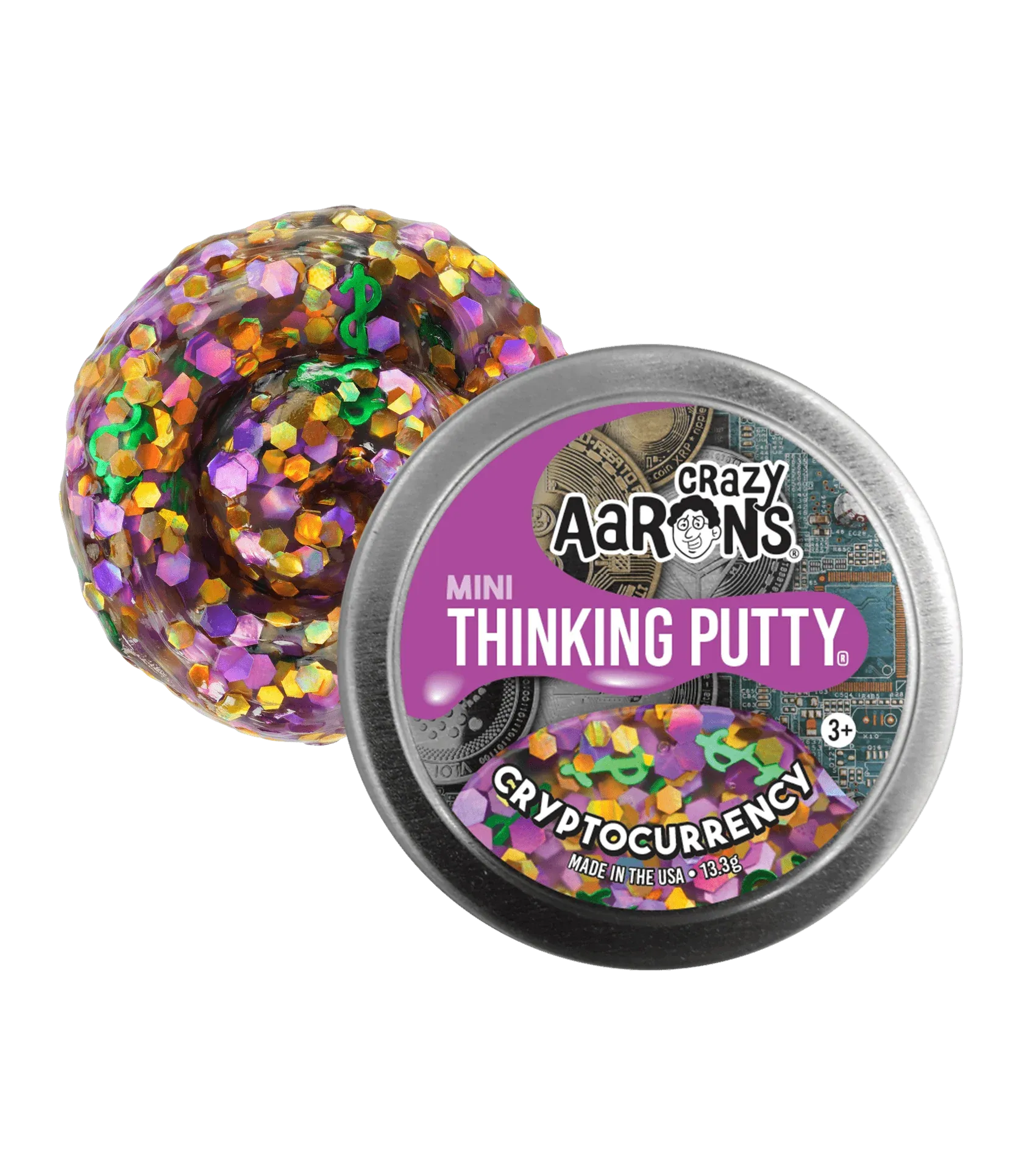 Crazy Aaron's Thinking Putty - Cryptocurrency Mini Tin 0.47oz