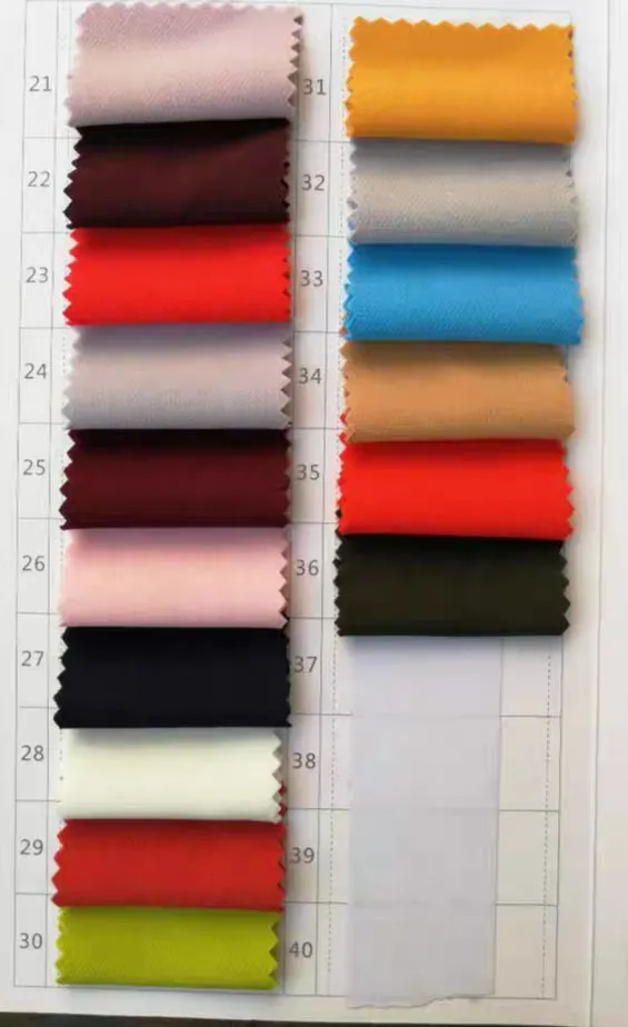 Double FDY Fabric Colour Chart