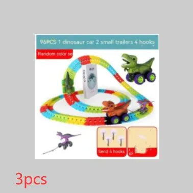 Electric Dinosaur-themed Children's Roller Coaster with Plastic Track Toy