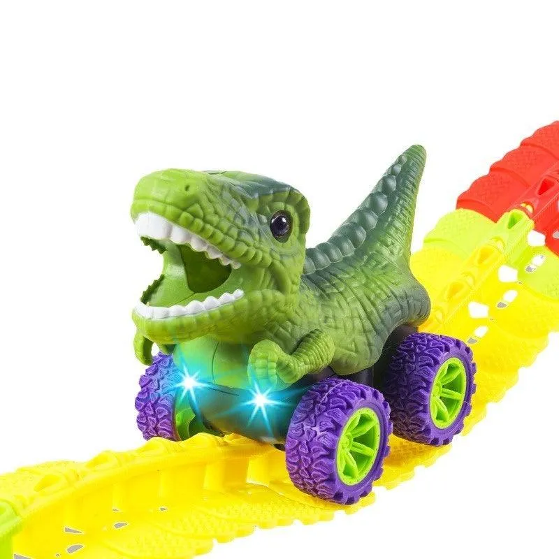 Electric Dinosaur-themed Children's Roller Coaster with Plastic Track Toy