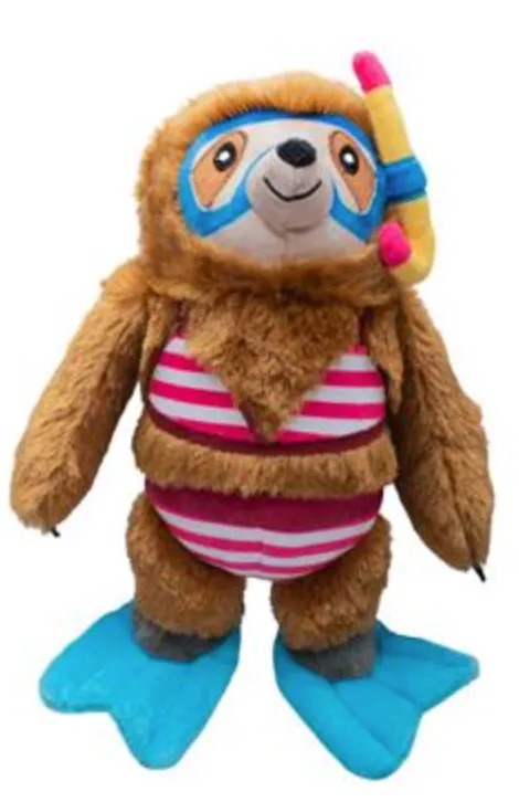 Fringe Sloth Swimin' With The Fishes Plush Dog Toy