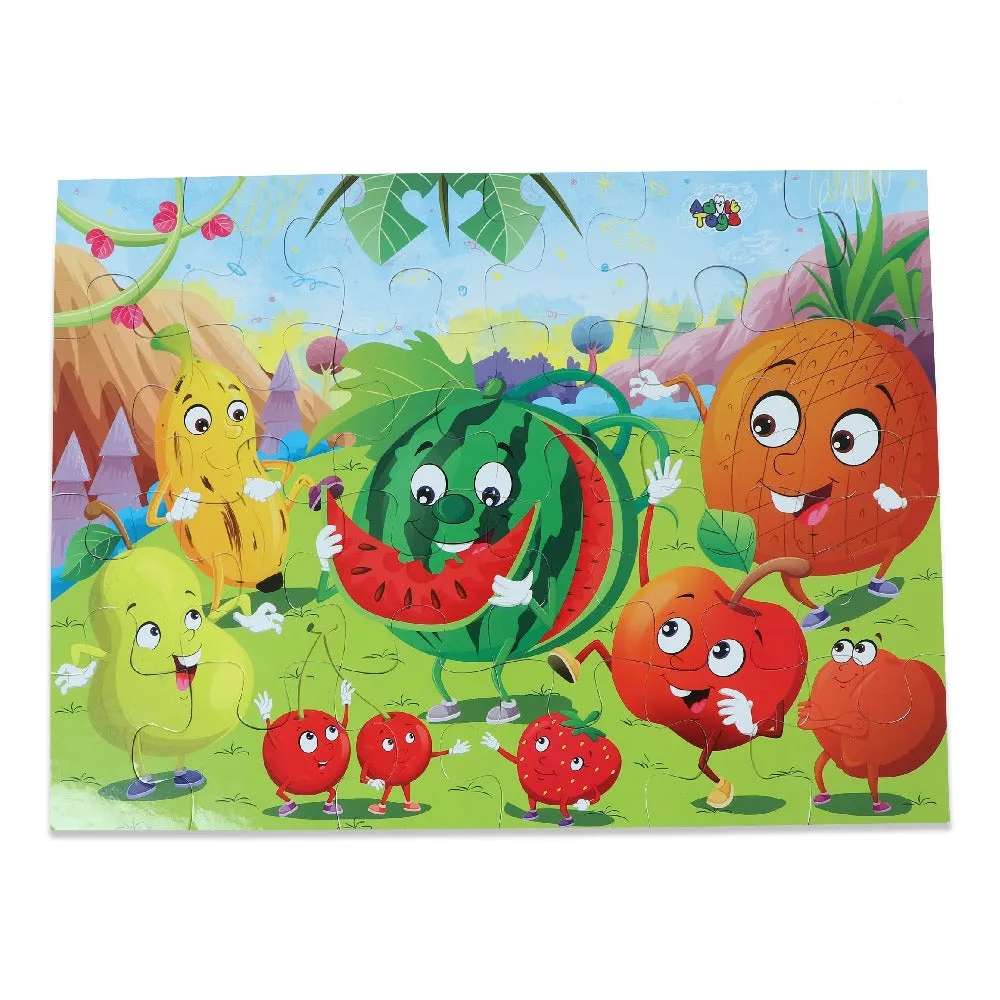 Fruits Jigsaw Puzzles for Kids  - (24 Piece   Educational Fun Fact Book Inside)