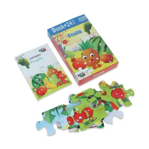 Fruits Jigsaw Puzzles for Kids  - (24 Piece   Educational Fun Fact Book Inside)