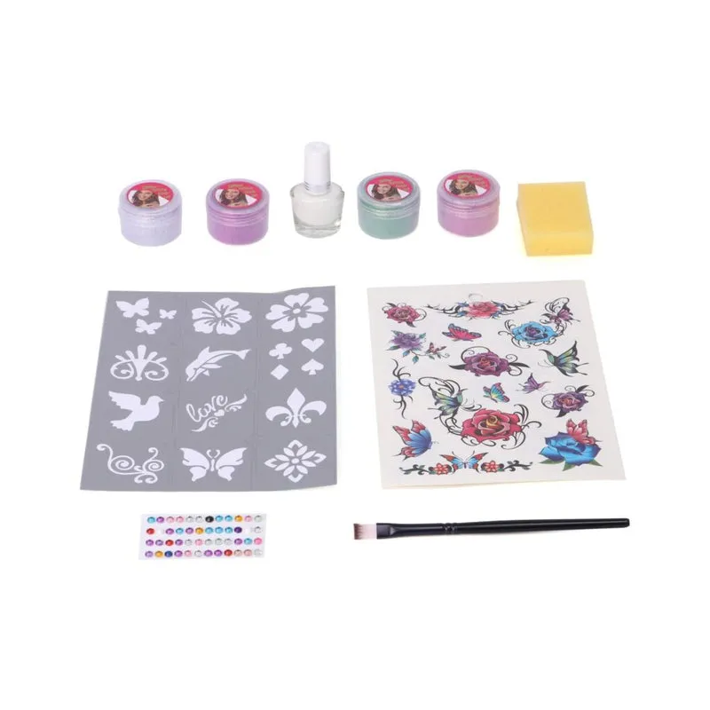 Glitter Tattoos Body Art - Activity Kit