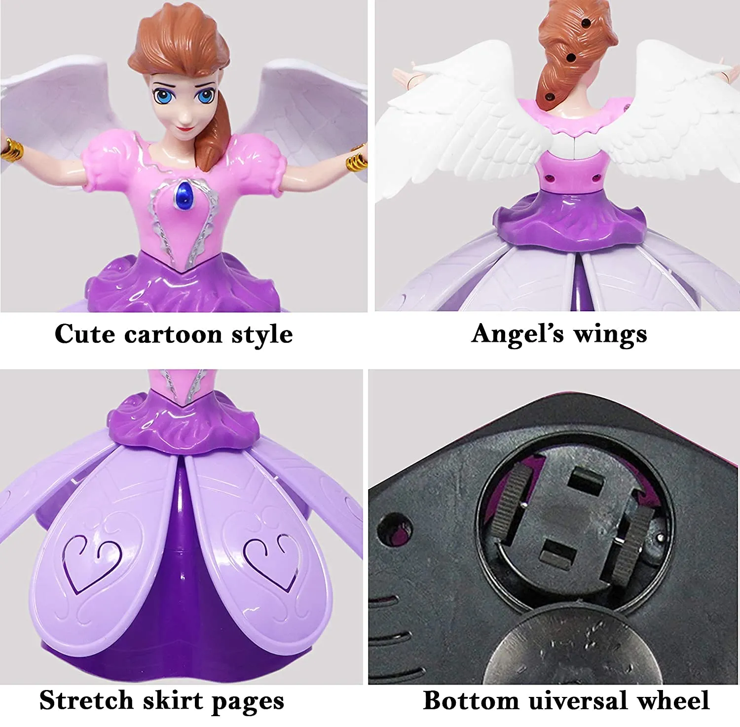 Goyal's Angel Girl Musical Dancing Rotating Toy with Attractive Multi Color Flashing Lights for Kids