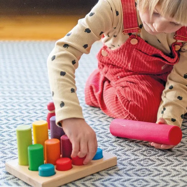 Grimm's rainbow stacking game small rollers