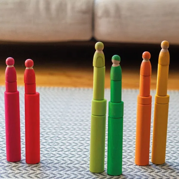 Grimm's rainbow stacking game small rollers