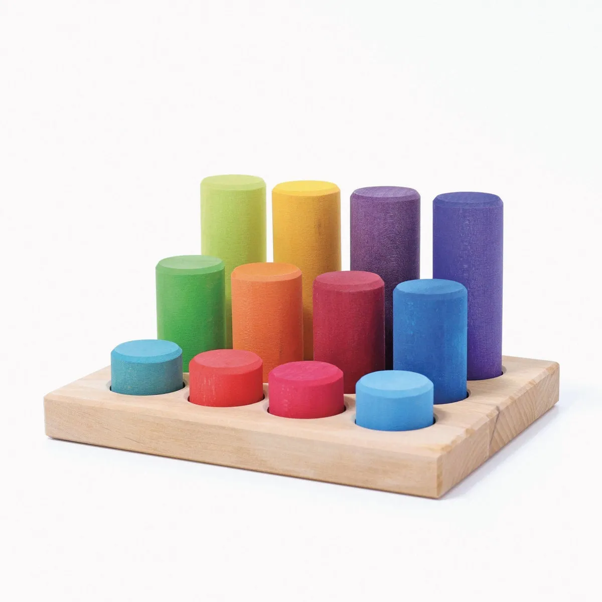 Grimm's rainbow stacking game small rollers