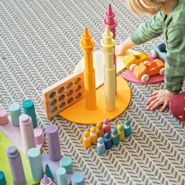 Grimm's rainbow stacking game small rollers