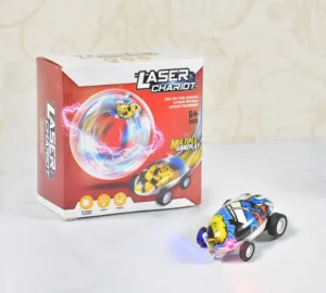 High Speed Track Laser Chariot Rotatable Lights Car For Kids Gift Interactivity Sports Fancy Toy