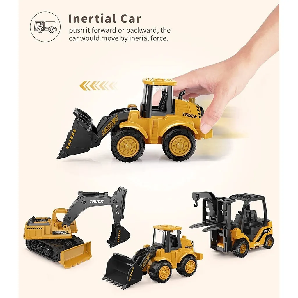 Inertia Powered Agriculture Site Vehicles Toy Set