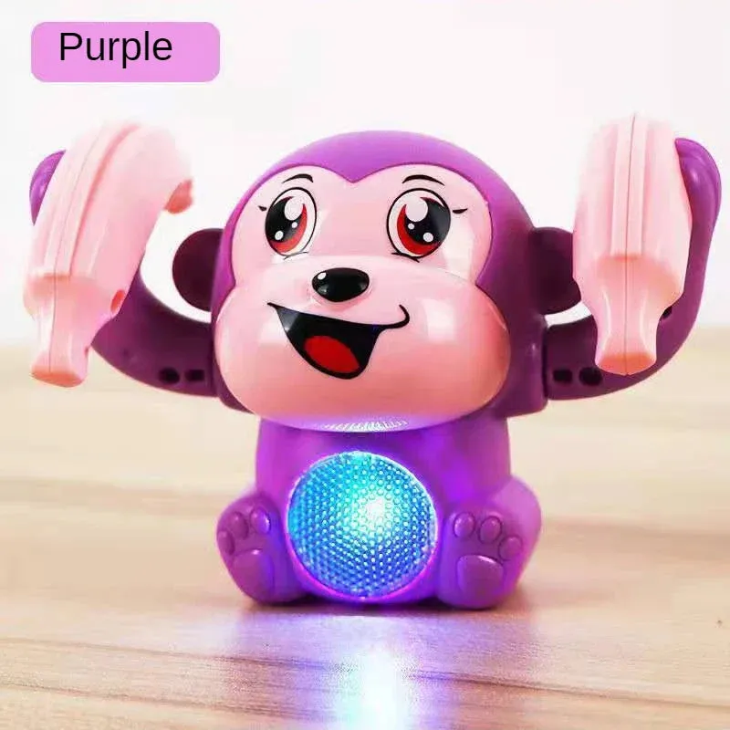 Interactive Monkey Rolling Light-Up Musical Toy